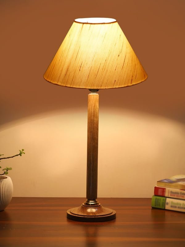 Multicolor Table Lamp | Artistic Mosaic Glass with Sturdy Wood Base | Decorative Ambient Light for Home D�cor | Perfect Blend of Modern & Traditional Style - Model DBH73