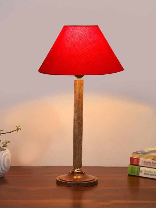 Multicolor Table Lamp | Artistic Mosaic Glass with Sturdy Wood Base | Decorative Ambient Light for Home D�cor | Perfect Blend of Modern & Traditional Style - Model DBH74