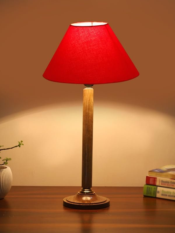 Multicolor Table Lamp | Artistic Mosaic Glass with Sturdy Wood Base | Decorative Ambient Light for Home D�cor | Perfect Blend of Modern & Traditional Style - Model DBH74