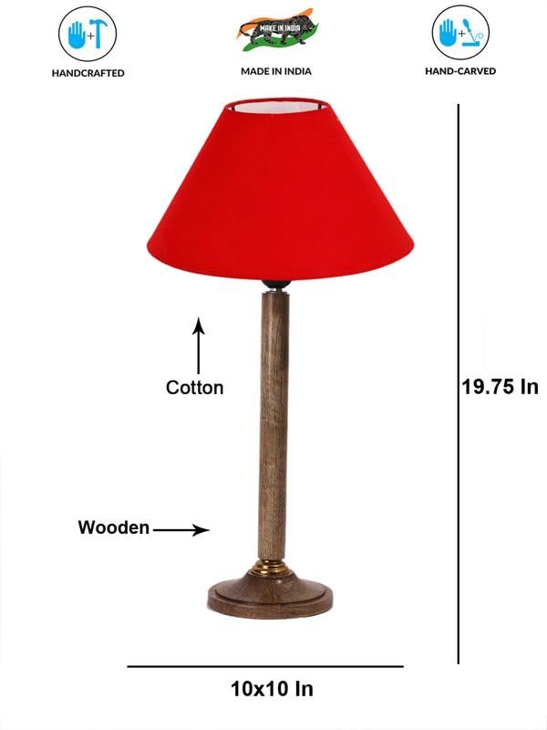 Multicolor Table Lamp | Artistic Mosaic Glass with Sturdy Wood Base | Decorative Ambient Light for Home D�cor | Perfect Blend of Modern & Traditional Style - Model DBH74