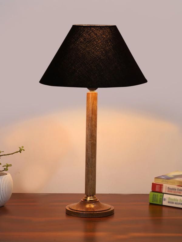 Multicolor Table Lamp | Artistic Mosaic Glass with Sturdy Wood Base | Decorative Ambient Light for Home D�cor | Perfect Blend of Modern & Traditional Style - Model DBH76