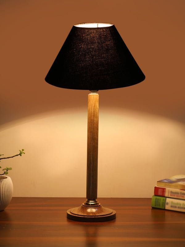 Multicolor Table Lamp | Artistic Mosaic Glass with Sturdy Wood Base | Decorative Ambient Light for Home D�cor | Perfect Blend of Modern & Traditional Style - Model DBH76