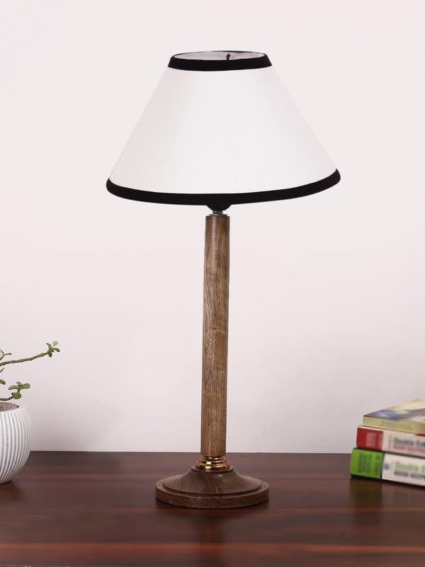 Multicolor Table Lamp | Artistic Mosaic Glass with Sturdy Wood Base | Decorative Ambient Light for Home D�cor | Perfect Blend of Modern & Traditional Style - Model DBH79