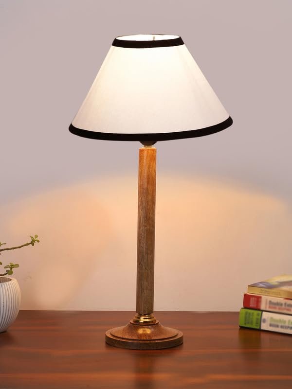 Multicolor Table Lamp | Artistic Mosaic Glass with Sturdy Wood Base | Decorative Ambient Light for Home D�cor | Perfect Blend of Modern & Traditional Style - Model DBH79