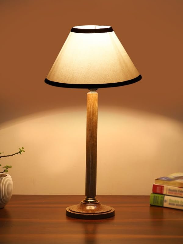 Multicolor Table Lamp | Artistic Mosaic Glass with Sturdy Wood Base | Decorative Ambient Light for Home D�cor | Perfect Blend of Modern & Traditional Style - Model DBH79