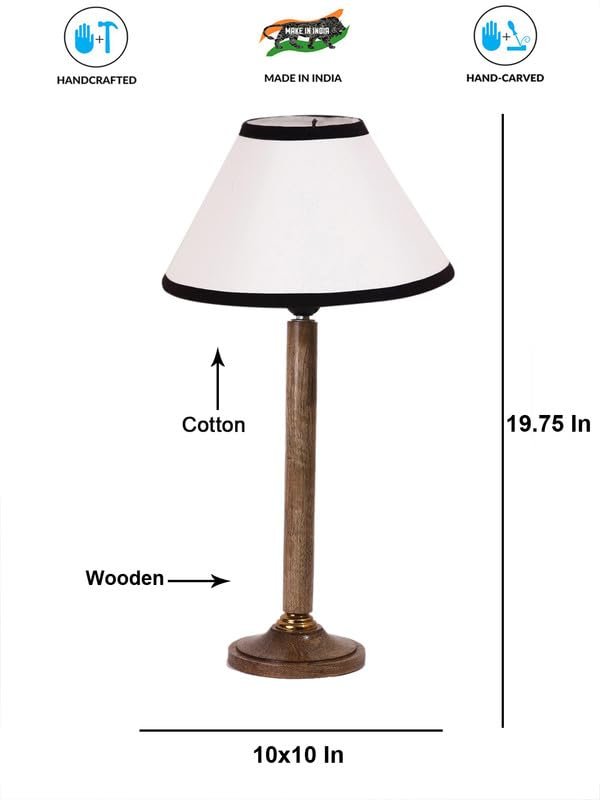 Multicolor Table Lamp | Artistic Mosaic Glass with Sturdy Wood Base | Decorative Ambient Light for Home D�cor | Perfect Blend of Modern & Traditional Style - Model DBH79