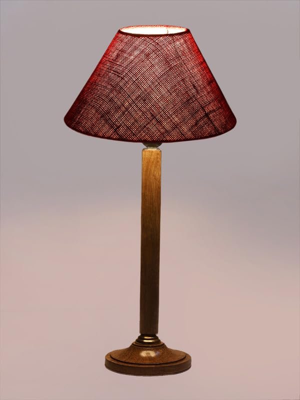 Multicolor Table Lamp | Artistic Mosaic Glass with Sturdy Wood Base | Decorative Ambient Light for Home D�cor | Perfect Blend of Modern & Traditional Style - Model DBH82