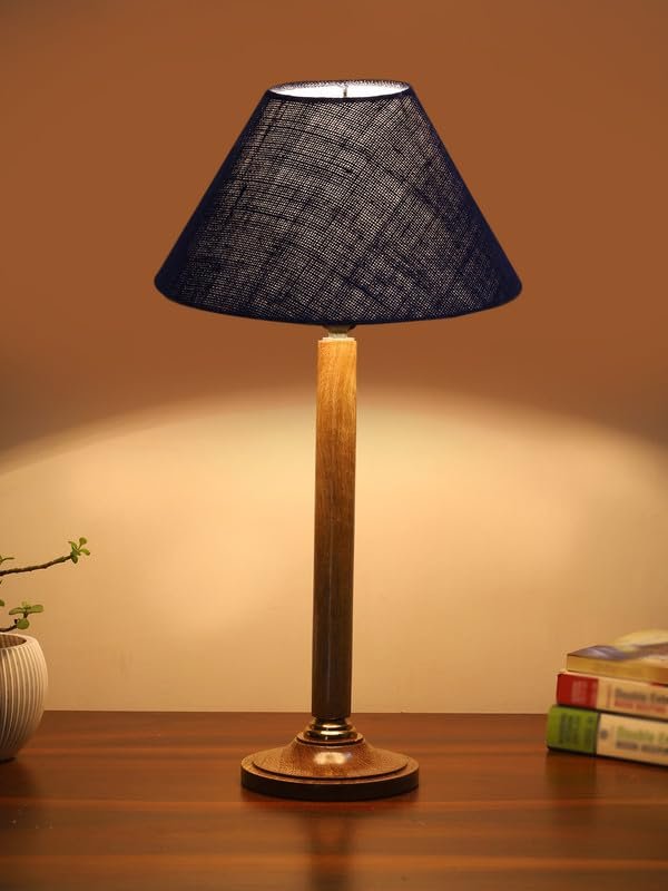 Multicolor Table Lamp | Artistic Mosaic Glass with Sturdy Wood Base | Decorative Ambient Light for Home D�cor | Perfect Blend of Modern & Traditional Style - Model DBH83