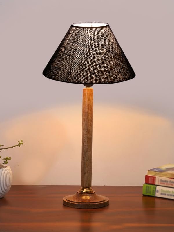 Multicolor Table Lamp | Artistic Mosaic Glass with Sturdy Wood Base | Decorative Ambient Light for Home D�cor | Perfect Blend of Modern & Traditional Style - Model DBH83