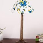 Multicolor Table Lamp | Artistic Mosaic Glass with Sturdy Wood Base | Decorative Ambient Light for Home D�cor | Perfect Blend of Modern & Traditional Style – Model DBH84