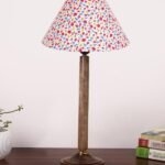 Multicolor Table Lamp | Artistic Mosaic Glass with Sturdy Wood Base | Decorative Ambient Light for Home D�cor | Perfect Blend of Modern & Traditional Style – Model DBH85