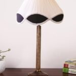 Multicolor Table Lamp | Artistic Mosaic Glass with Sturdy Wood Base | Decorative Ambient Light for Home D�cor | Perfect Blend of Modern & Traditional Style – Model DBH89
