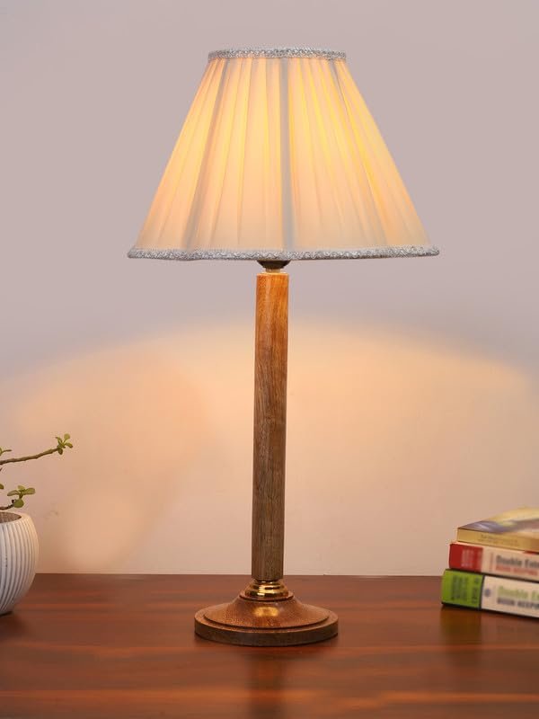 Multicolor Table Lamp | Artistic Mosaic Glass with Sturdy Wood Base | Decorative Ambient Light for Home D�cor | Perfect Blend of Modern & Traditional Style - Model DBH90