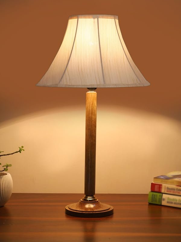 Multicolor Table Lamp | Artistic Mosaic Glass with Sturdy Wood Base | Decorative Ambient Light for Home D�cor | Perfect Blend of Modern & Traditional Style - Model DBH91