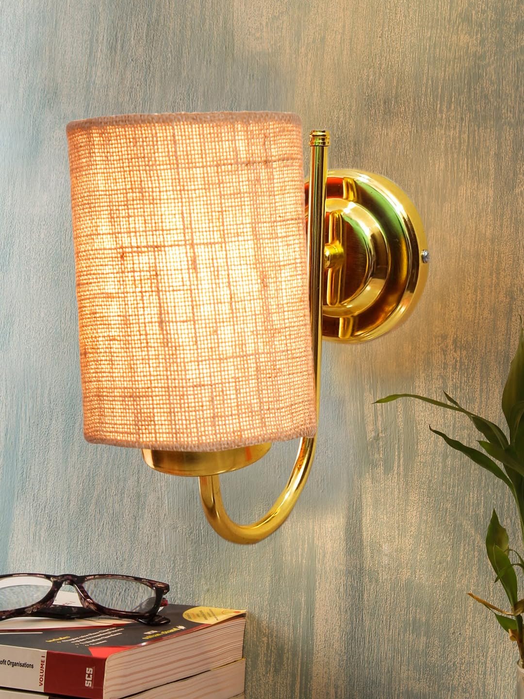 Multicolor Wall Lamp | Elegant Jute Material | Stylish Ambient Light for Home, Office, Living Room, Bedroom, Hallway | Modern Decorative Wall Sconce - Model DBS23