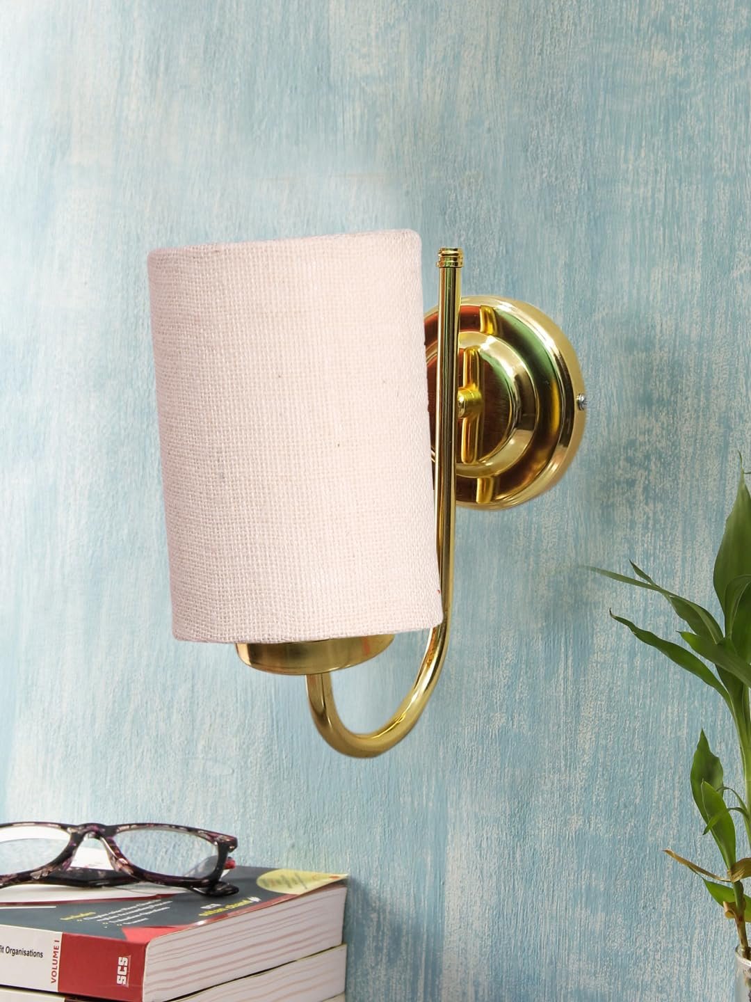 Multicolor Wall Lamp | Elegant Jute Material | Stylish Ambient Light for Home, Office, Living Room, Bedroom, Hallway | Modern Decorative Wall Sconce - Model DBS24