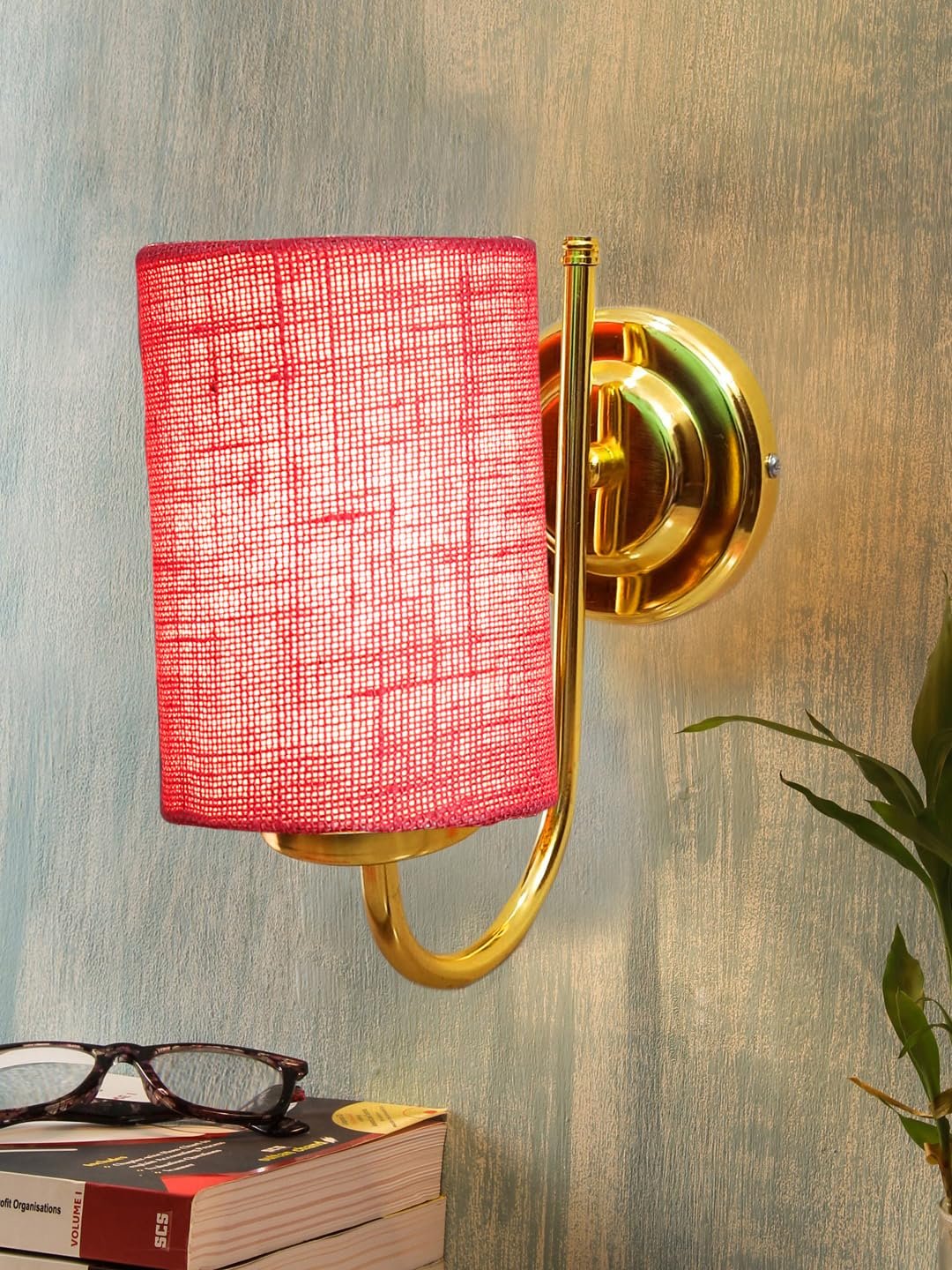 Multicolor Wall Lamp | Elegant Jute Material | Stylish Ambient Light for Home, Office, Living Room, Bedroom, Hallway | Modern Decorative Wall Sconce - Model DBS25