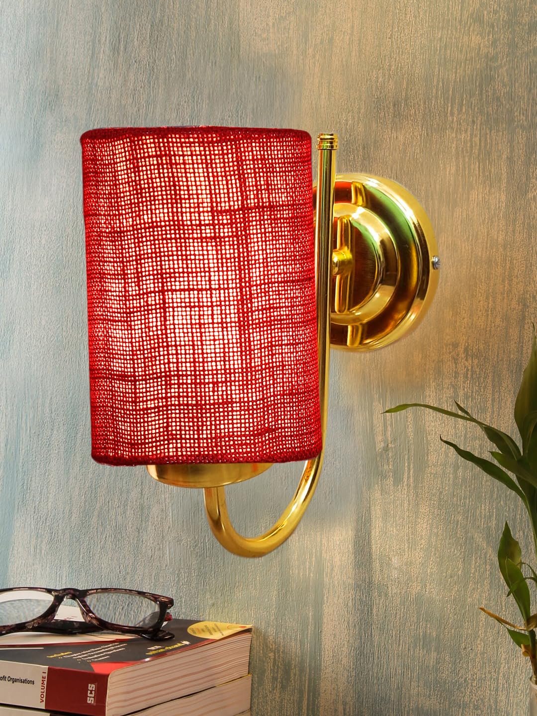 Multicolor Wall Lamp | Elegant Jute Material | Stylish Ambient Light for Home, Office, Living Room, Bedroom, Hallway | Modern Decorative Wall Sconce - Model DBS26