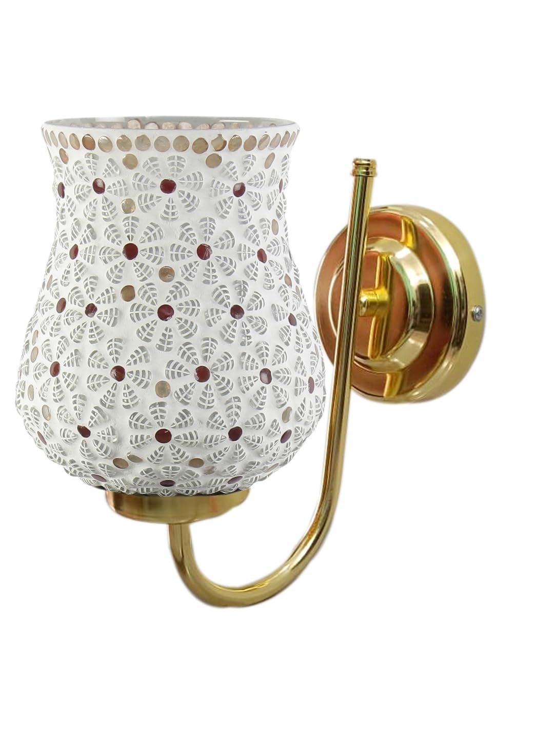 Multicolor Wall Lamp | Elegant Mosaic Glass & Wood Design | Stylish Ambient Light for Home, Office, Living Room, Bedroom, Hallway | Modern Decorative Wall Sconce - Model DBS31