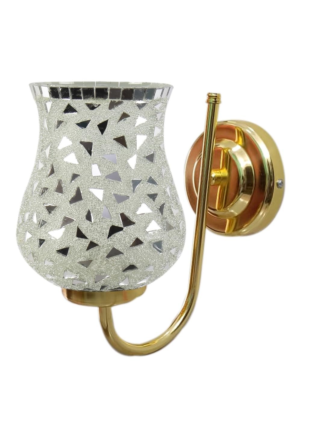 Multicolor Wall Lamp | Elegant Mosaic Glass & Wood Design | Stylish Ambient Light for Home, Office, Living Room, Bedroom, Hallway | Modern Decorative Wall Sconce - Model DBS33