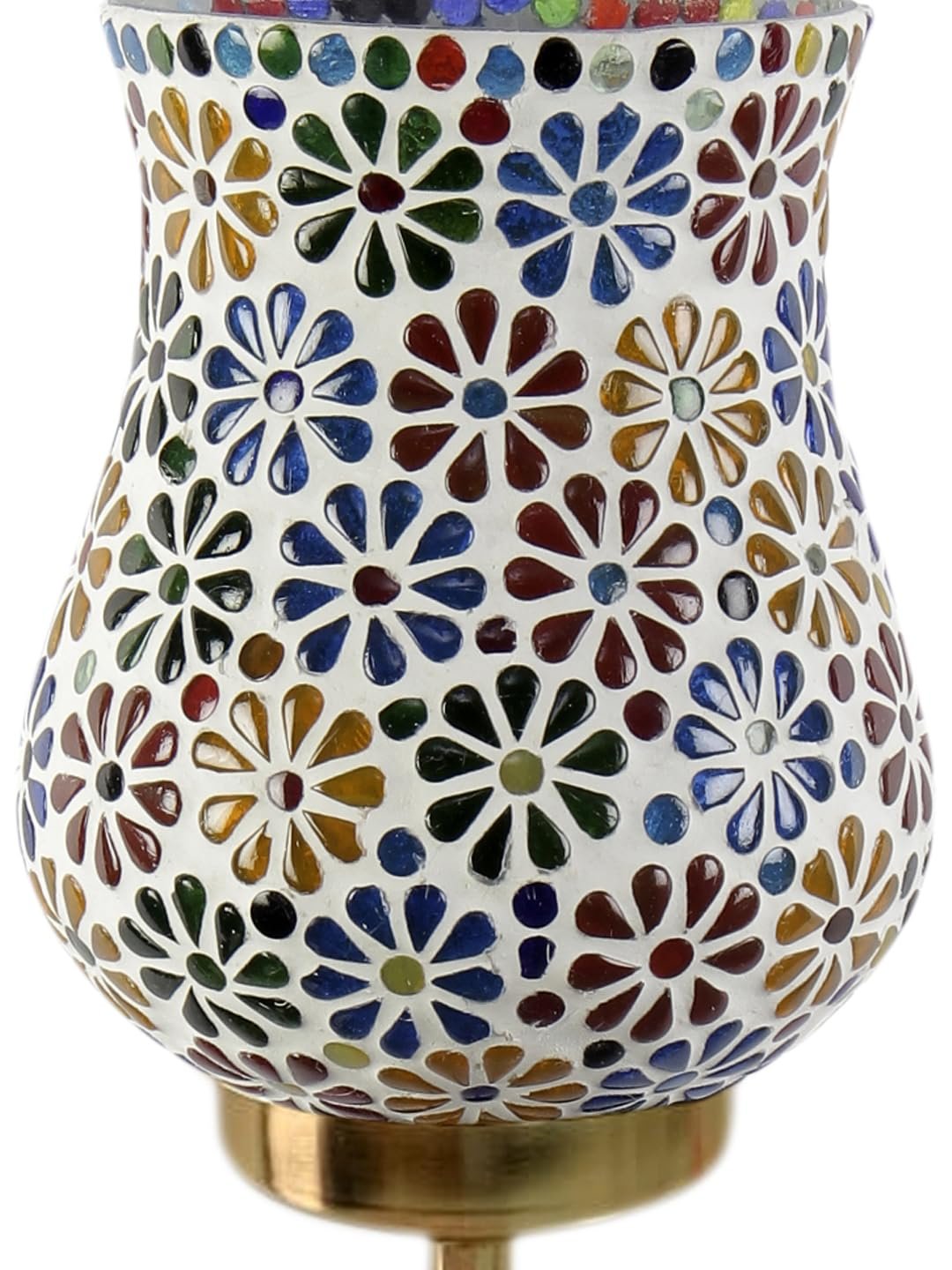 Multicolor Wall Lamp | Elegant Mosaic Glass & Wood Design | Stylish Ambient Light for Home, Office, Living Room, Bedroom, Hallway | Modern Decorative Wall Sconce - Model DBS34