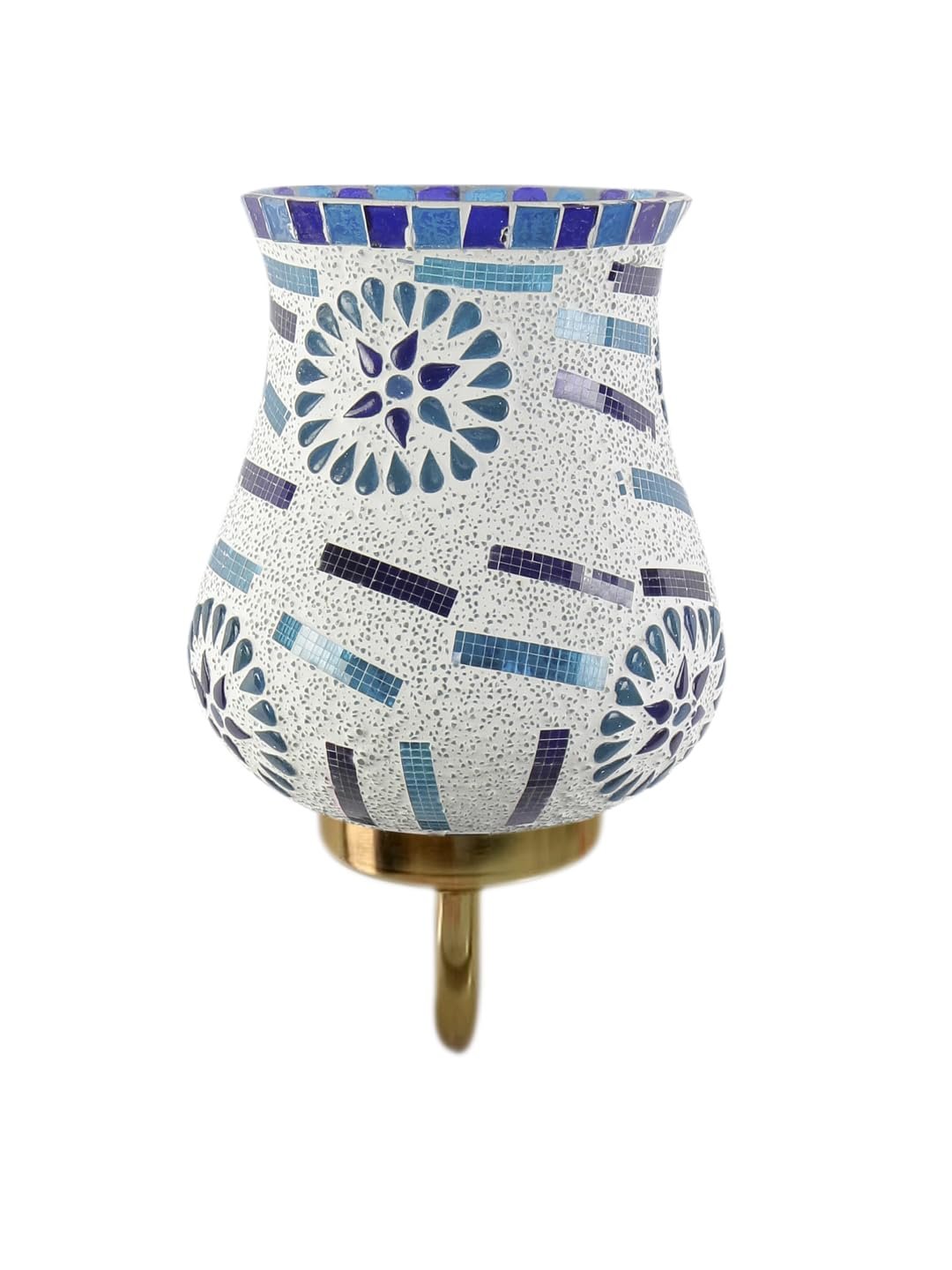 Multicolor Wall Lamp | Elegant Mosaic Glass & Wood Design | Stylish Ambient Light for Home, Office, Living Room, Bedroom, Hallway | Modern Decorative Wall Sconce - Model DBS35