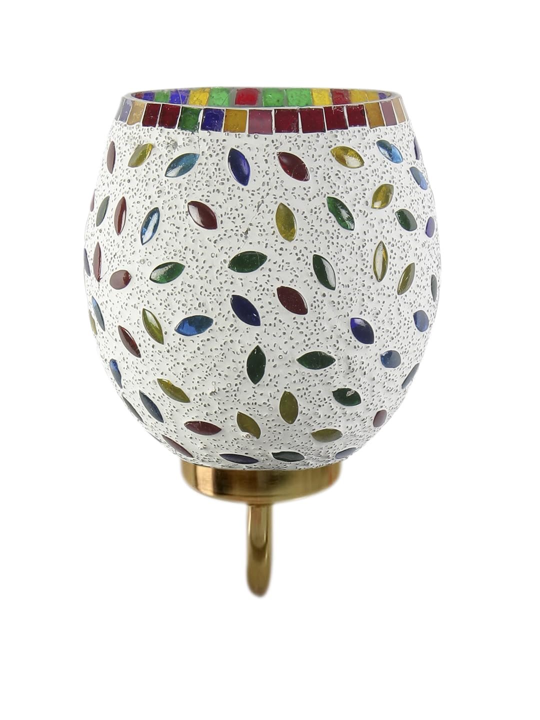 Multicolor Wall Lamp | Elegant Mosaic Glass & Wood Design | Stylish Ambient Light for Home, Office, Living Room, Bedroom, Hallway | Modern Decorative Wall Sconce - Model DBS36