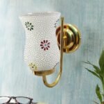 Multicolor Wall Lamp | Elegant Mosaic Glass & Wood Design | Stylish Ambient Light for Home, Office, Living Room, Bedroom, Hallway | Modern Decorative Wall Sconce – Model DBS37