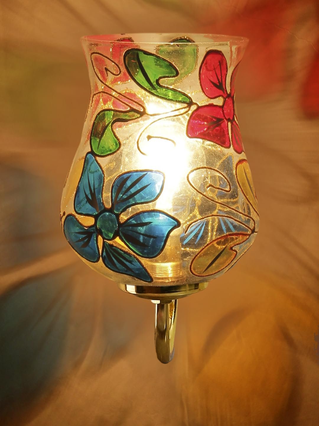 Multicolor Wall Lamp | Elegant Mosaic Glass & Wood Design | Stylish Ambient Light for Home, Office, Living Room, Bedroom, Hallway | Modern Decorative Wall Sconce - Model DBS39