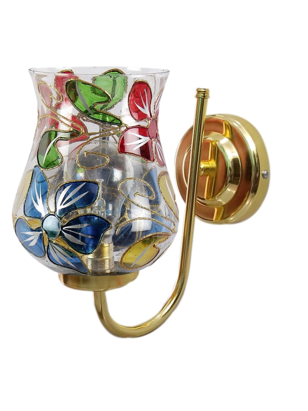 Multicolor Wall Lamp | Elegant Mosaic Glass & Wood Design | Stylish Ambient Light for Home, Office, Living Room, Bedroom, Hallway | Modern Decorative Wall Sconce - Model DBS39