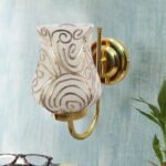 Multicolor Wall Lamp | Elegant Mosaic Glass & Wood Design | Stylish Ambient Light for Home, Office, Living Room, Bedroom, Hallway | Modern Decorative Wall Sconce – Model DBS40