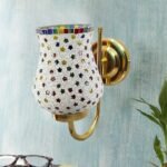 Multicolor Wall Lamp | Elegant Mosaic Glass & Wood Design | Stylish Ambient Light for Home, Office, Living Room, Bedroom, Hallway | Modern Decorative Wall Sconce – Model DBS44