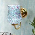 Multicolor Wall Lamp | Elegant Mosaic Glass & Wood Design | Stylish Ambient Light for Home, Office, Living Room, Bedroom, Hallway | Modern Decorative Wall Sconce – Model DBS45
