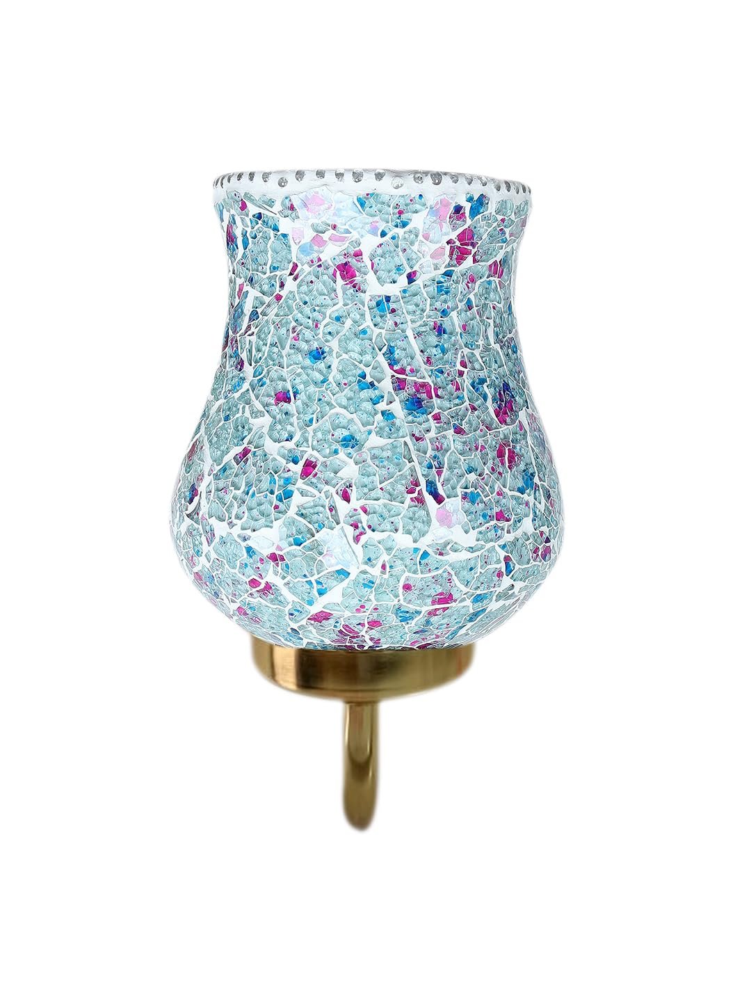 Multicolor Wall Lamp | Elegant Mosaic Glass & Wood Design | Stylish Ambient Light for Home, Office, Living Room, Bedroom, Hallway | Modern Decorative Wall Sconce - Model DBS45