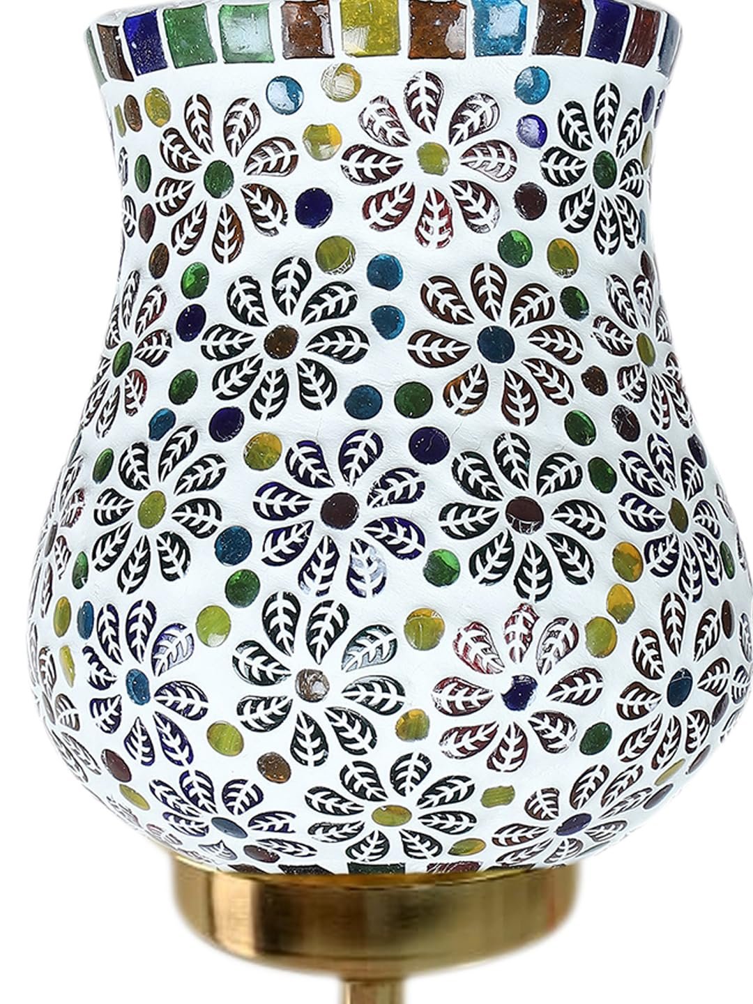 Multicolor Wall Lamp | Elegant Mosaic Glass & Wood Design | Stylish Ambient Light for Home, Office, Living Room, Bedroom, Hallway | Modern Decorative Wall Sconce - Model DBS46