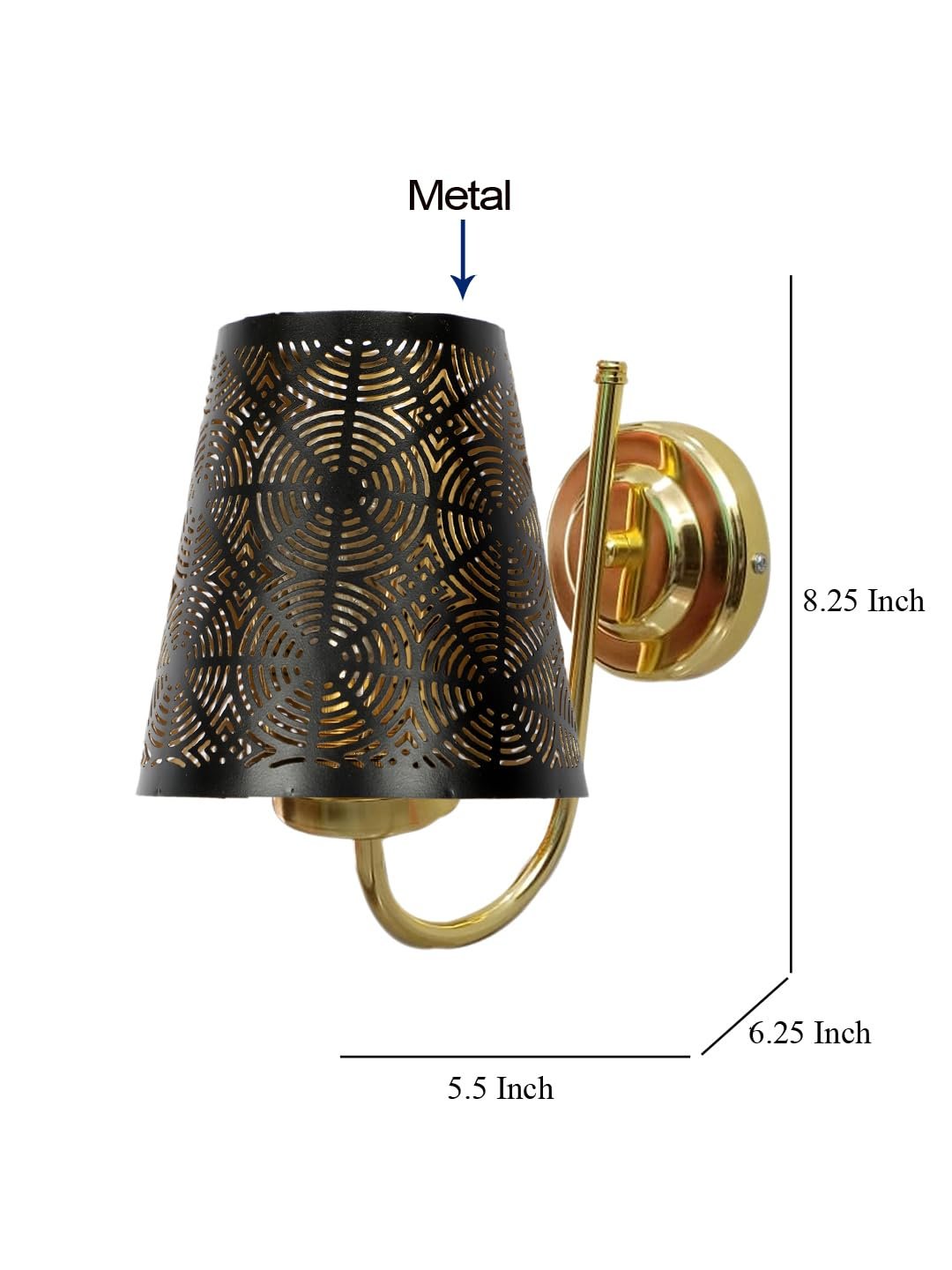 Multicolor Wall Lamp | Elegant Metal Material | Stylish Ambient Light for Home, Office, Living Room, Bedroom, Hallway | Modern Decorative Wall Sconce - Model DBS55