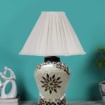 Multicolor Table Lamp | Artistic Mosaic Glass with Sturdy Wood Base | Decorative Ambient Light for Home D�cor | Perfect Blend of Modern & Traditional Style – Model DDG70