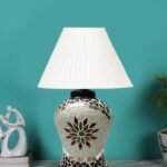Multicolor Table Lamp | Artistic Mosaic Glass with Sturdy Wood Base | Decorative Ambient Light for Home D�cor | Perfect Blend of Modern & Traditional Style – Model DDG71