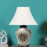Multicolor Table Lamp | Artistic Mosaic Glass with Sturdy Wood Base | Decorative Ambient Light for Home D�cor | Perfect Blend of Modern & Traditional Style – Model DDG72