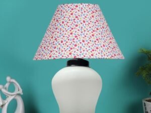 Multicolor Table Lamp | Artistic Mosaic Glass with Sturdy Wood Base | Decorative Ambient Light for Home D�cor | Perfect Blend of Modern & Traditional Style - Model DDG89
