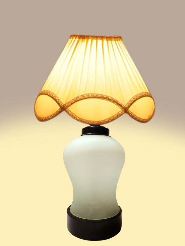 Multicolor Table Lamp | Artistic Mosaic Glass with Sturdy Wood Base | Decorative Ambient Light for Home D�cor | Perfect Blend of Modern & Traditional Style - Model DDG90