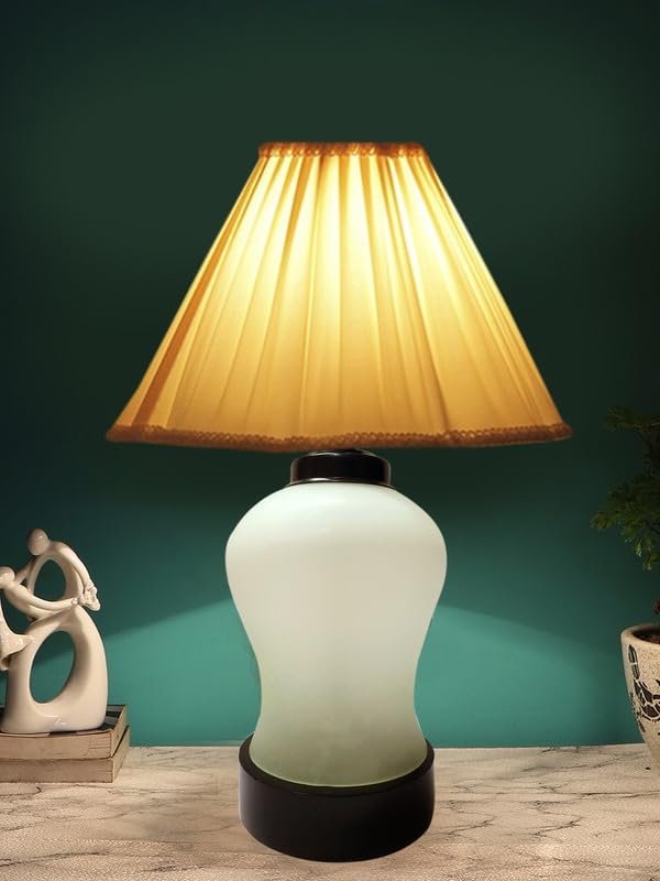 Multicolor Table Lamp | Artistic Mosaic Glass with Sturdy Wood Base | Decorative Ambient Light for Home D�cor | Perfect Blend of Modern & Traditional Style - Model DDG95