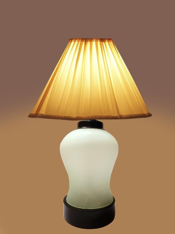 Multicolor Table Lamp | Artistic Mosaic Glass with Sturdy Wood Base | Decorative Ambient Light for Home D�cor | Perfect Blend of Modern & Traditional Style - Model DDG95