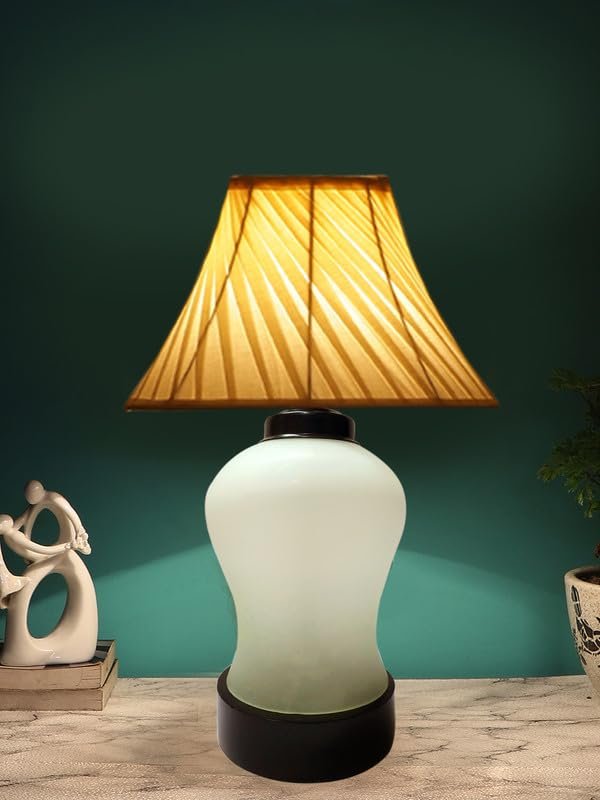 Multicolor Table Lamp | Artistic Mosaic Glass with Sturdy Wood Base | Decorative Ambient Light for Home D�cor | Perfect Blend of Modern & Traditional Style - Model DDG97