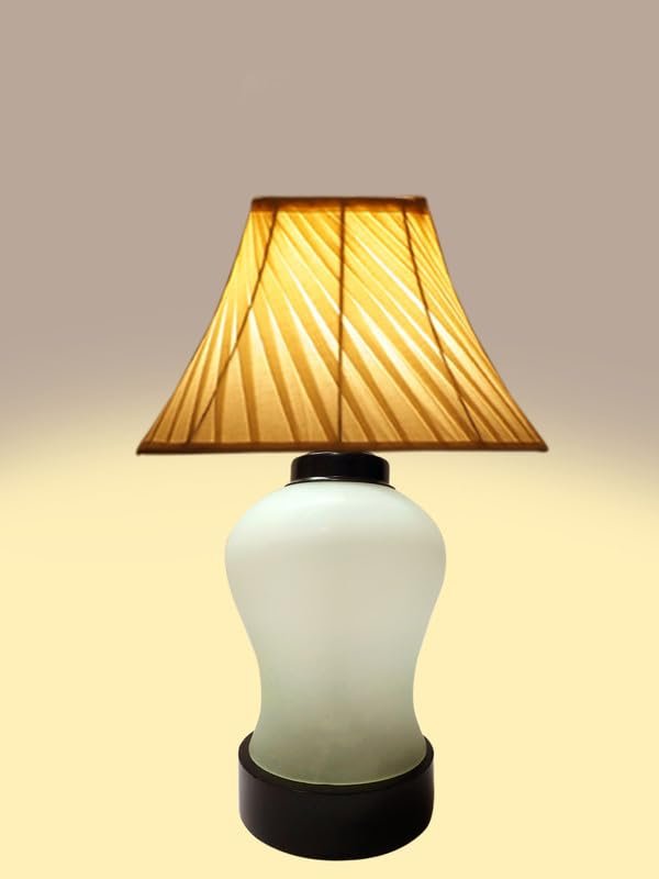 Multicolor Table Lamp | Artistic Mosaic Glass with Sturdy Wood Base | Decorative Ambient Light for Home D�cor | Perfect Blend of Modern & Traditional Style - Model DDG97