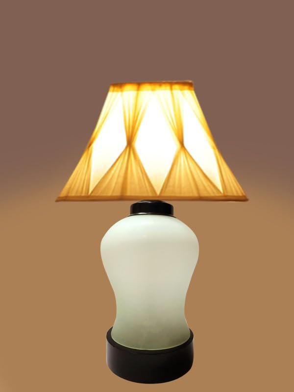Multicolor Table Lamp | Artistic Mosaic Glass with Sturdy Wood Base | Decorative Ambient Light for Home D�cor | Perfect Blend of Modern & Traditional Style - Model DDG98