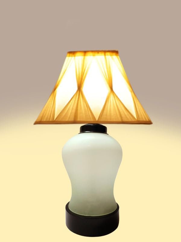 Multicolor Table Lamp | Artistic Mosaic Glass with Sturdy Wood Base | Decorative Ambient Light for Home D�cor | Perfect Blend of Modern & Traditional Style - Model DDG98