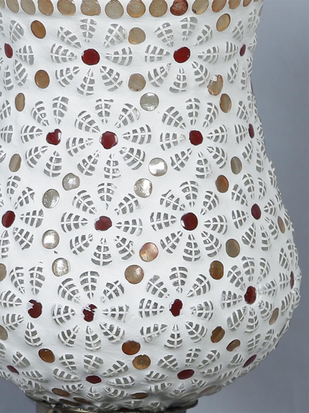 Antique Metal Fish Wall Lamp with Multicolor Mosaic Glass -AE (8.5x4.5x14 Inches)