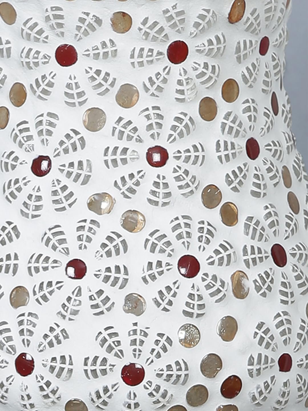 Antique Metal Wall Lamp with Multicolor Mosaic Glass -AS(9.5x4.5x11 Inches)