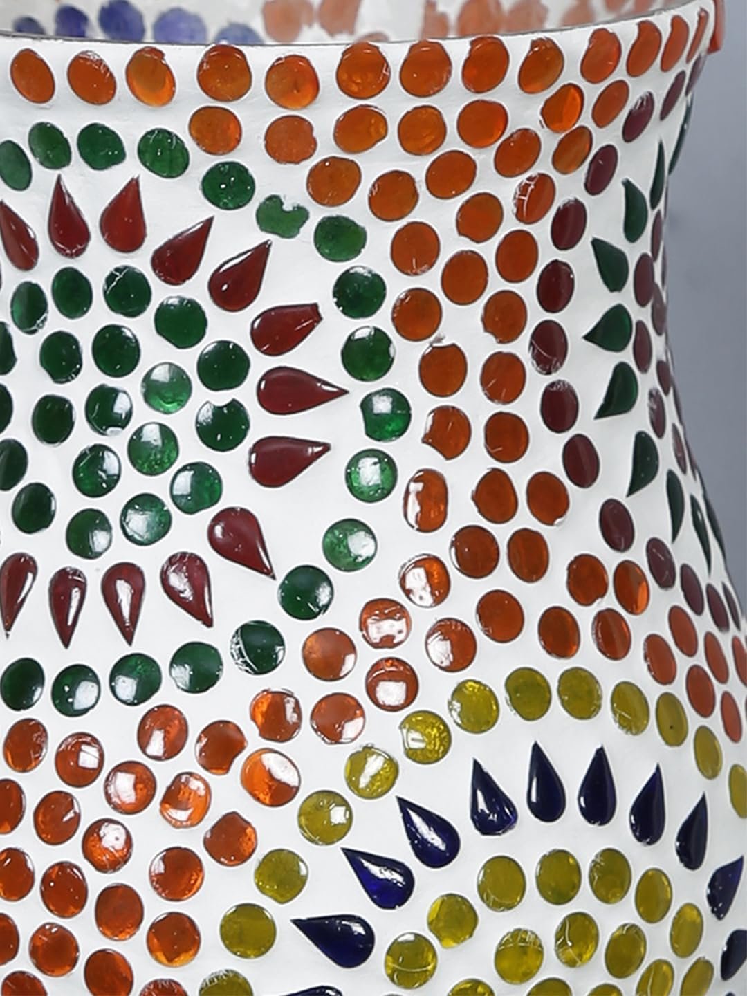 Antique Metal Wall Lamp with Multicolor Mosaic Glass -AU(9.5x4.5x11 Inches)